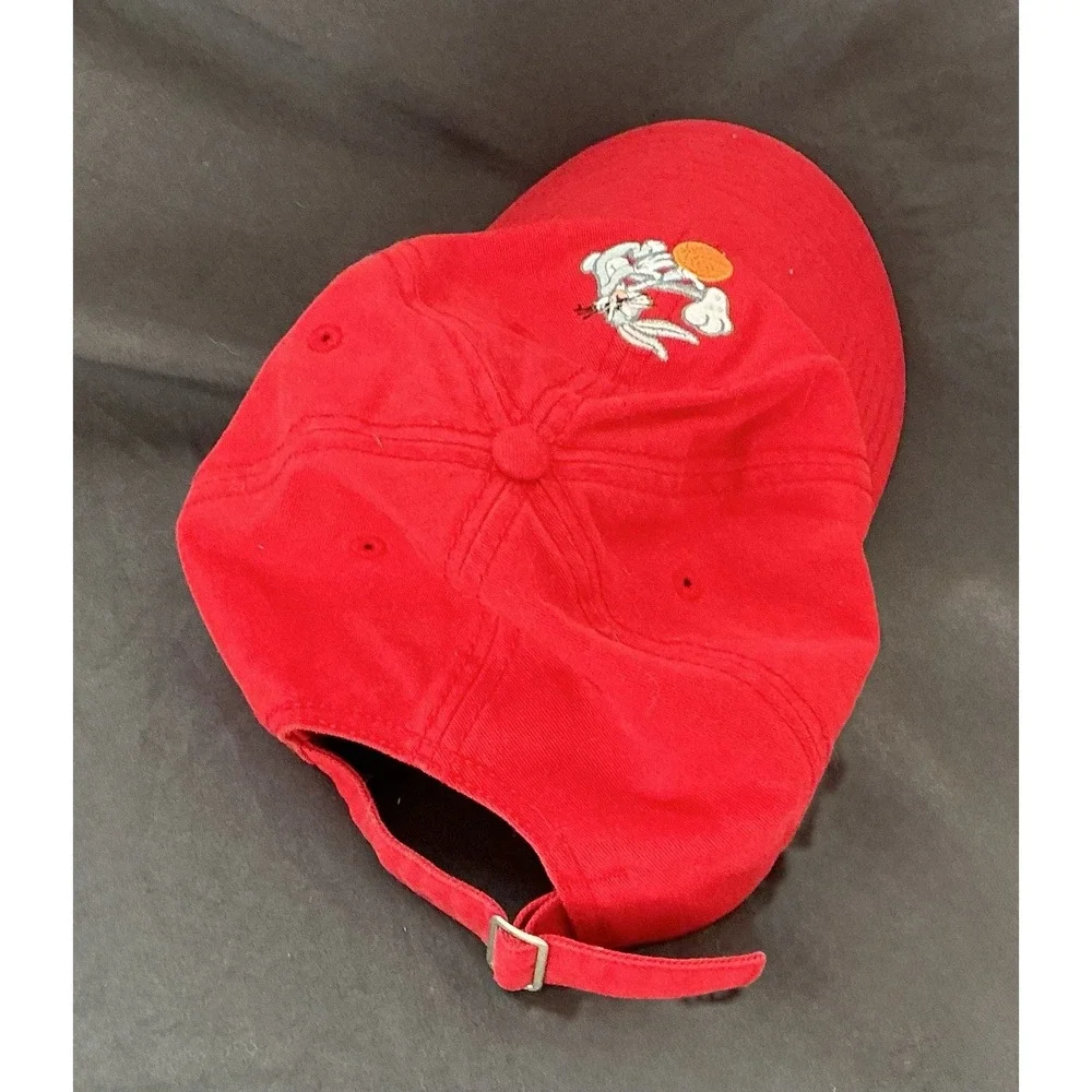 Adjustable Red Bugs Bunny Embroidered Baseball Cap Hat, One Size Unisex Adults
